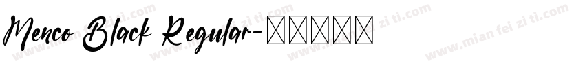 Menco Black Regular字体转换